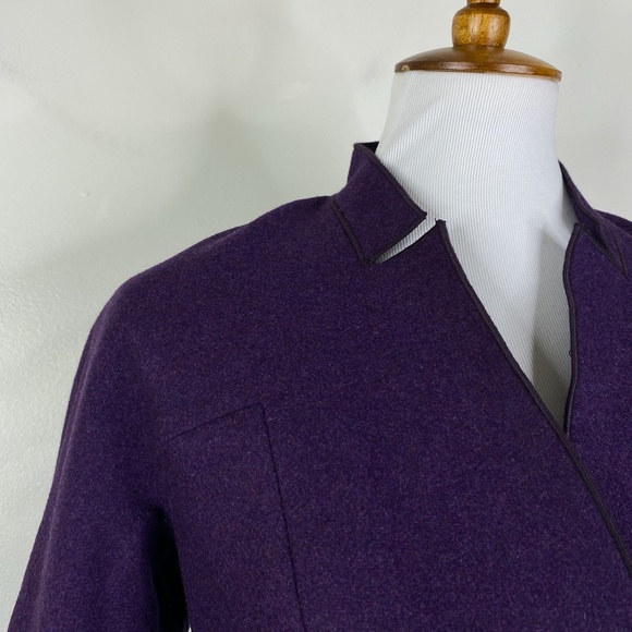 NEW Worth Sugar Plum Purple Felted Wool Jacket Sz. 0 - Picture 9 of 15